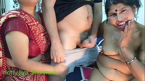 Indian hot stepdaughter and step mom fucking with stepbrother at midnight!! Family Taboo sex