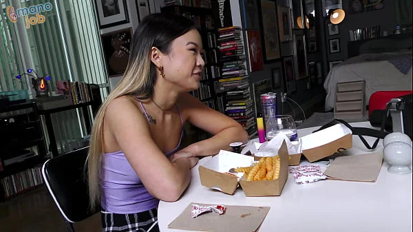 MUST WATCH: Barely-legal Lulu Chu cheats on fiancé with MUCH OLDER MAN teases and then EATS CUM!